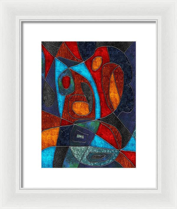 Abstract With Heart - Framed Print