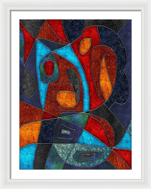 Abstract With Heart - Framed Print