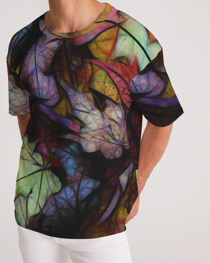 Fall Leaves Abstract Men's Premium Heavyweight Tee