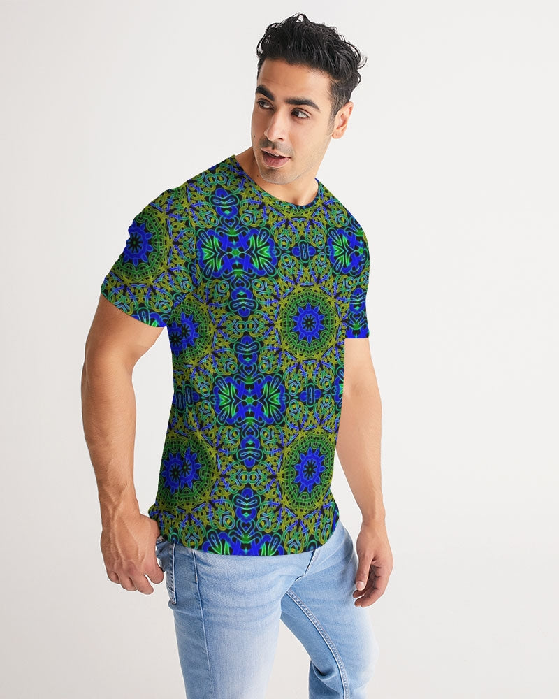 Blue Green Celtic Kaleidoscope Men's Tee