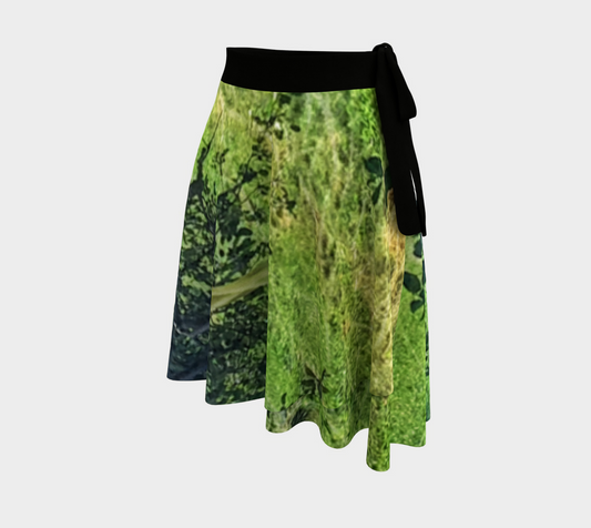 Apple Tree Abstract Wrap Skirt