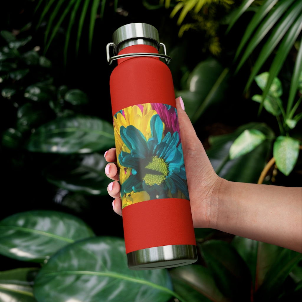 Raw Flowers 4 22oz Vacuum Insulated Bottle