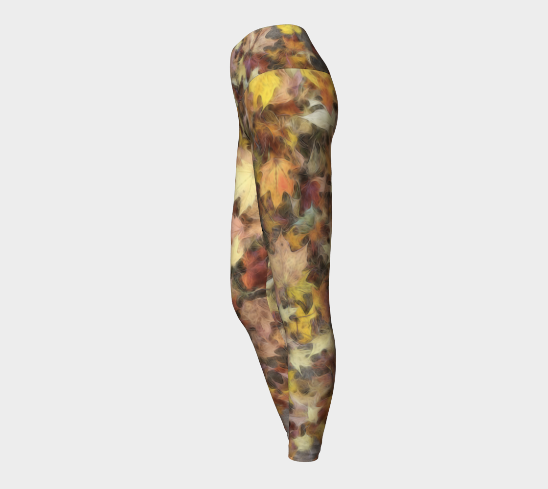 Light October Leaves Yoga Leggings