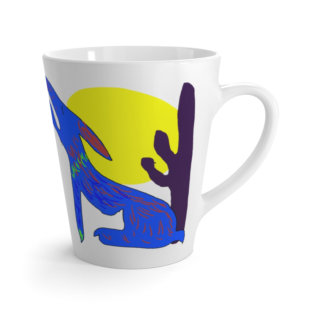 Blue Coyote Latte mug