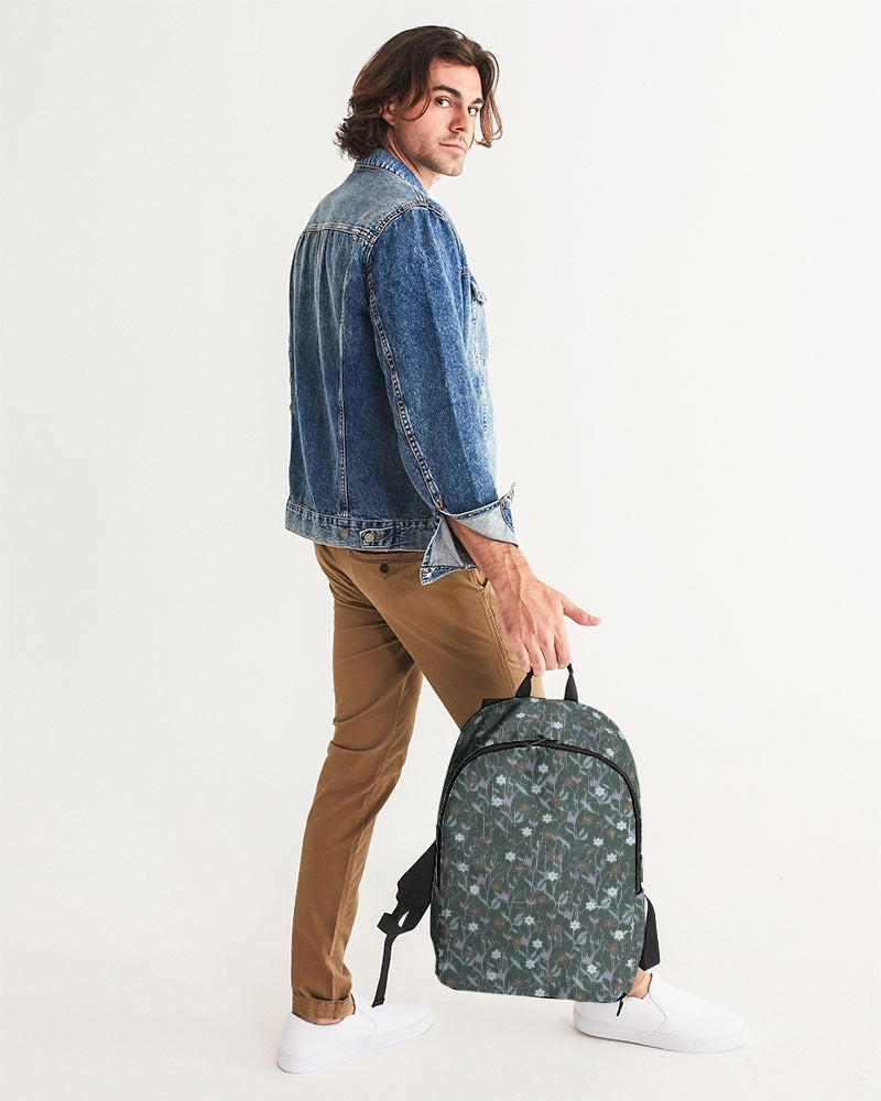 Violets On Gray Large Backpack