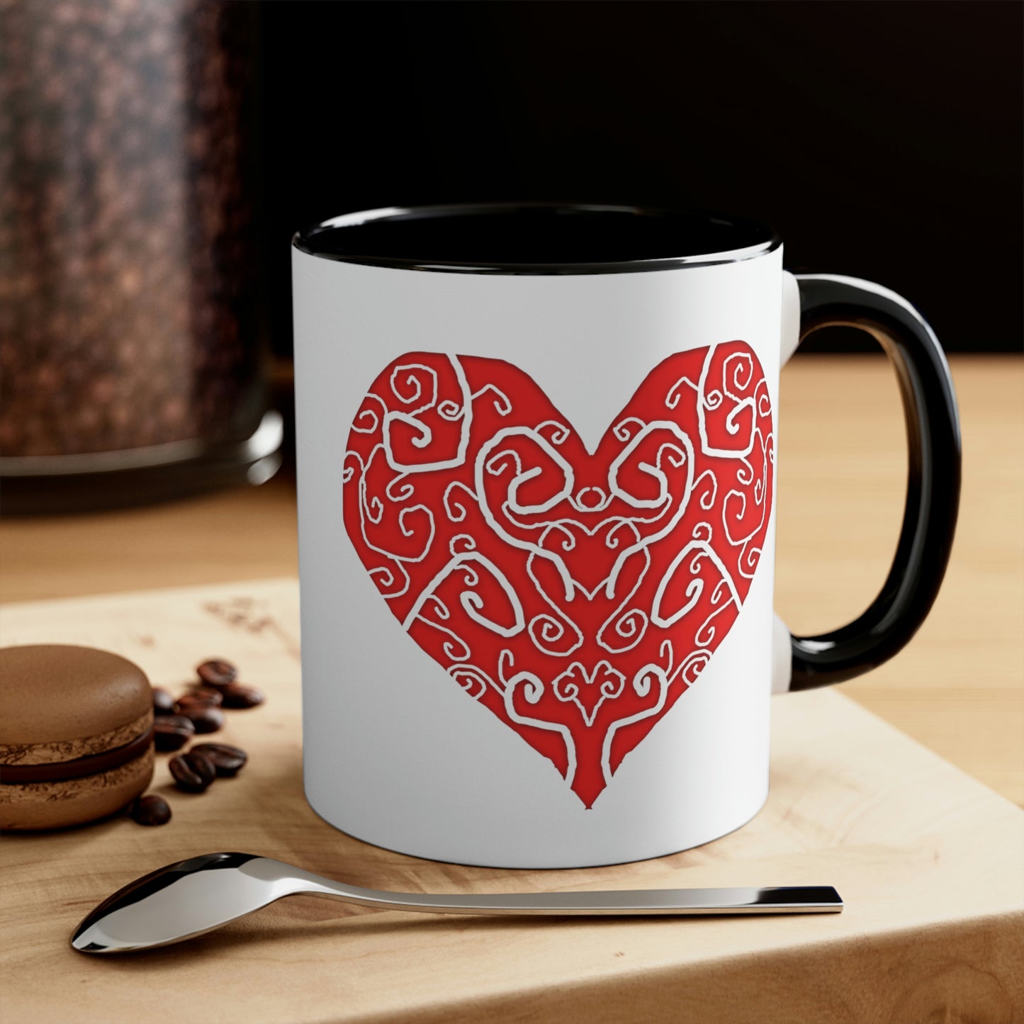 Heart Swirls Accent Mug
