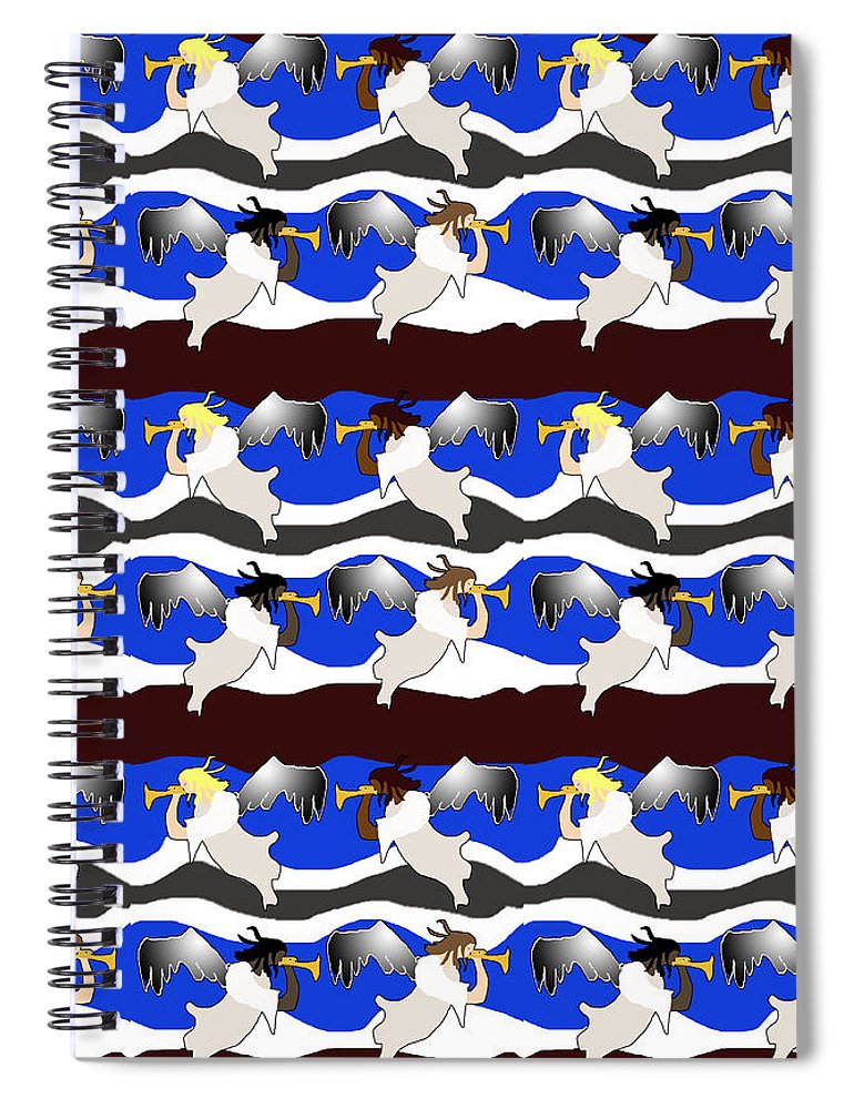 Angels Pattern - Spiral Notebook