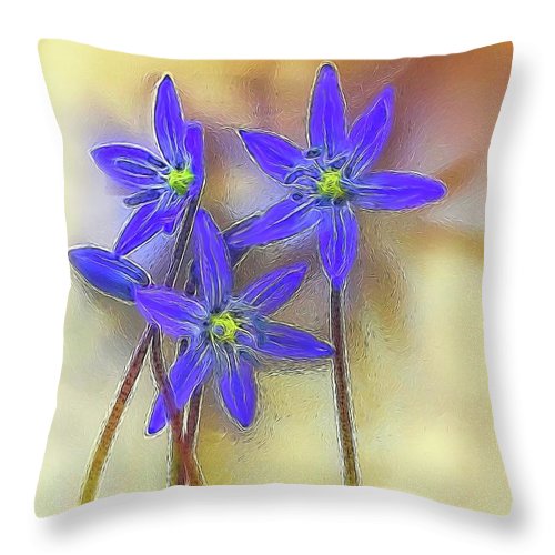April Flowers - Throw Pillow