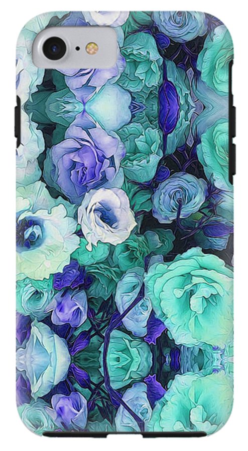 Aqua Flower Kaleidoscope - Phone Case