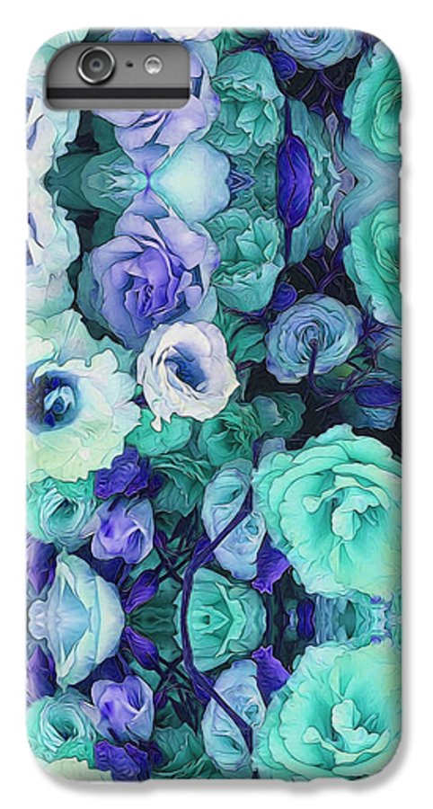 Aqua Flowers Kaleidoscope - Phone Case