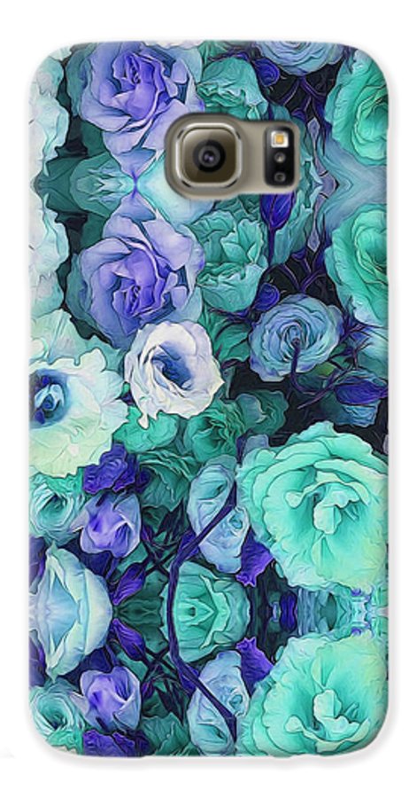 Aqua Flowers Kaleidoscope - Phone Case