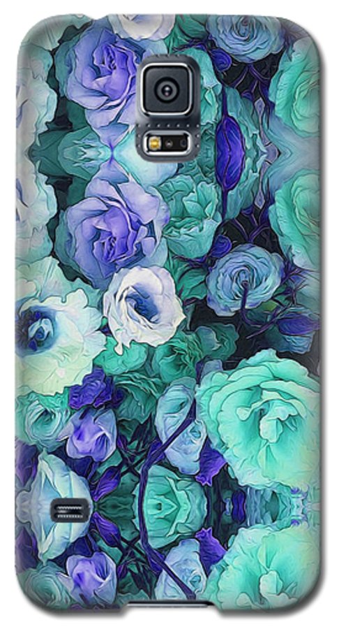 Aqua Flowers Kaleidoscope - Phone Case