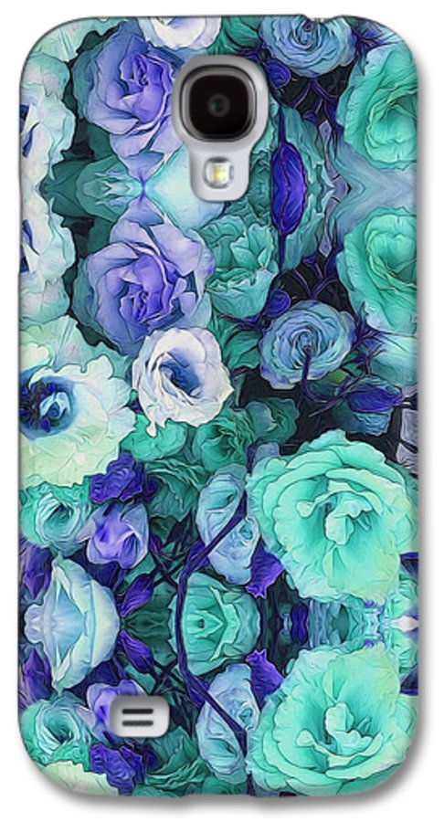 Aqua Flowers Kaleidoscope - Phone Case
