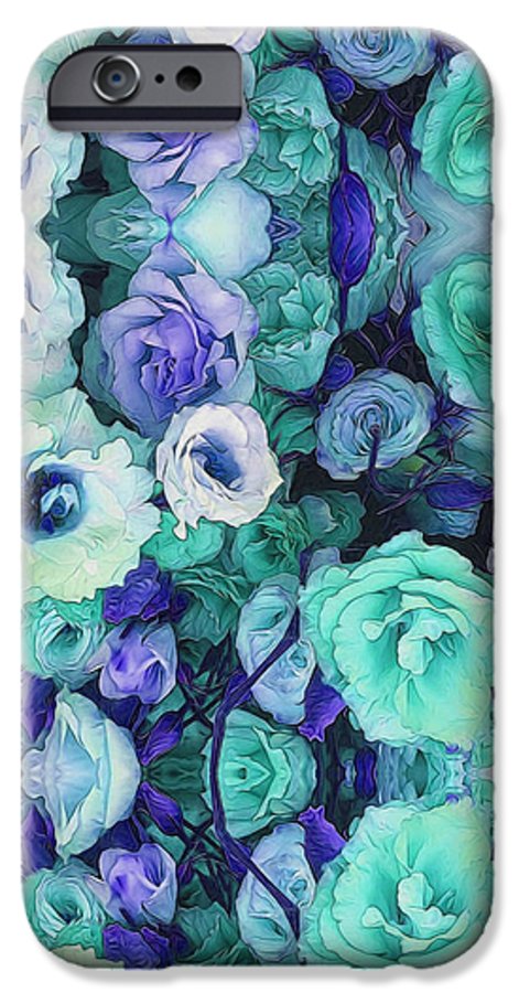 Aqua Flowers Kaleidoscope - Phone Case