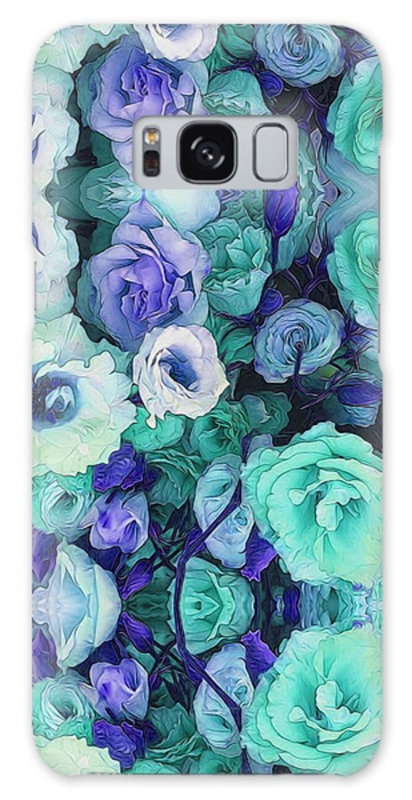 Aqua Flowers Kaleidoscope - Phone Case