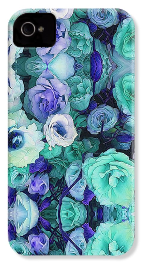Aqua Flowers Kaleidoscope - Phone Case