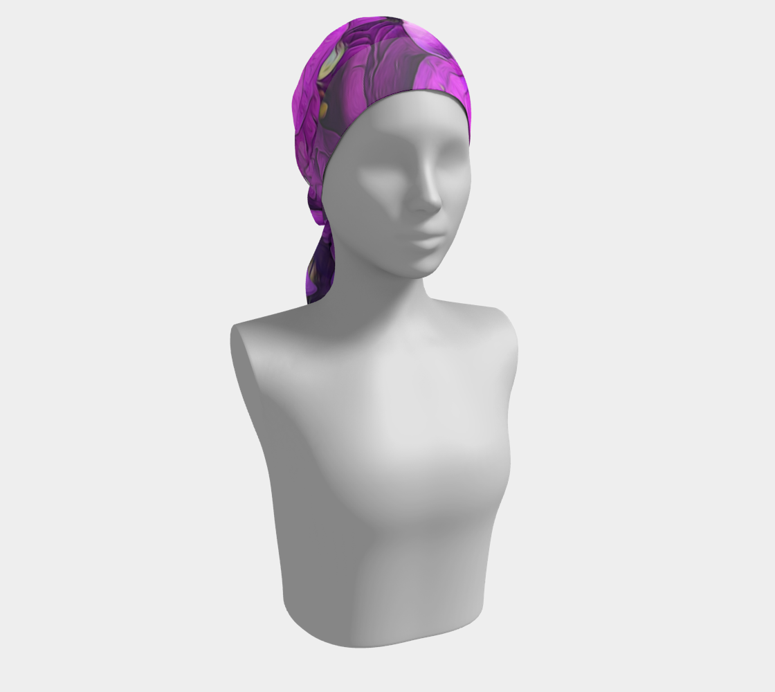 Purple Lisianthus Flowers Long Scarf