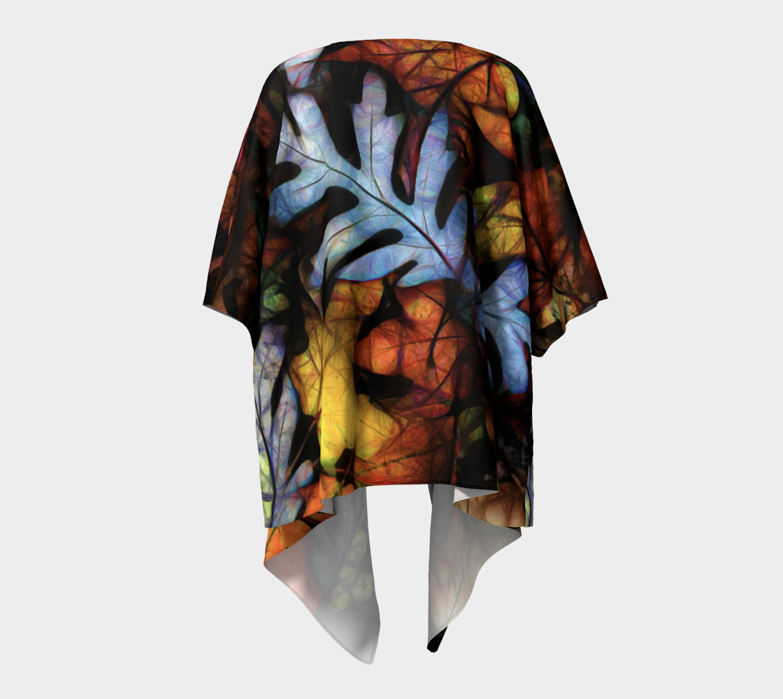 Mid October Leaves Draped Kimono