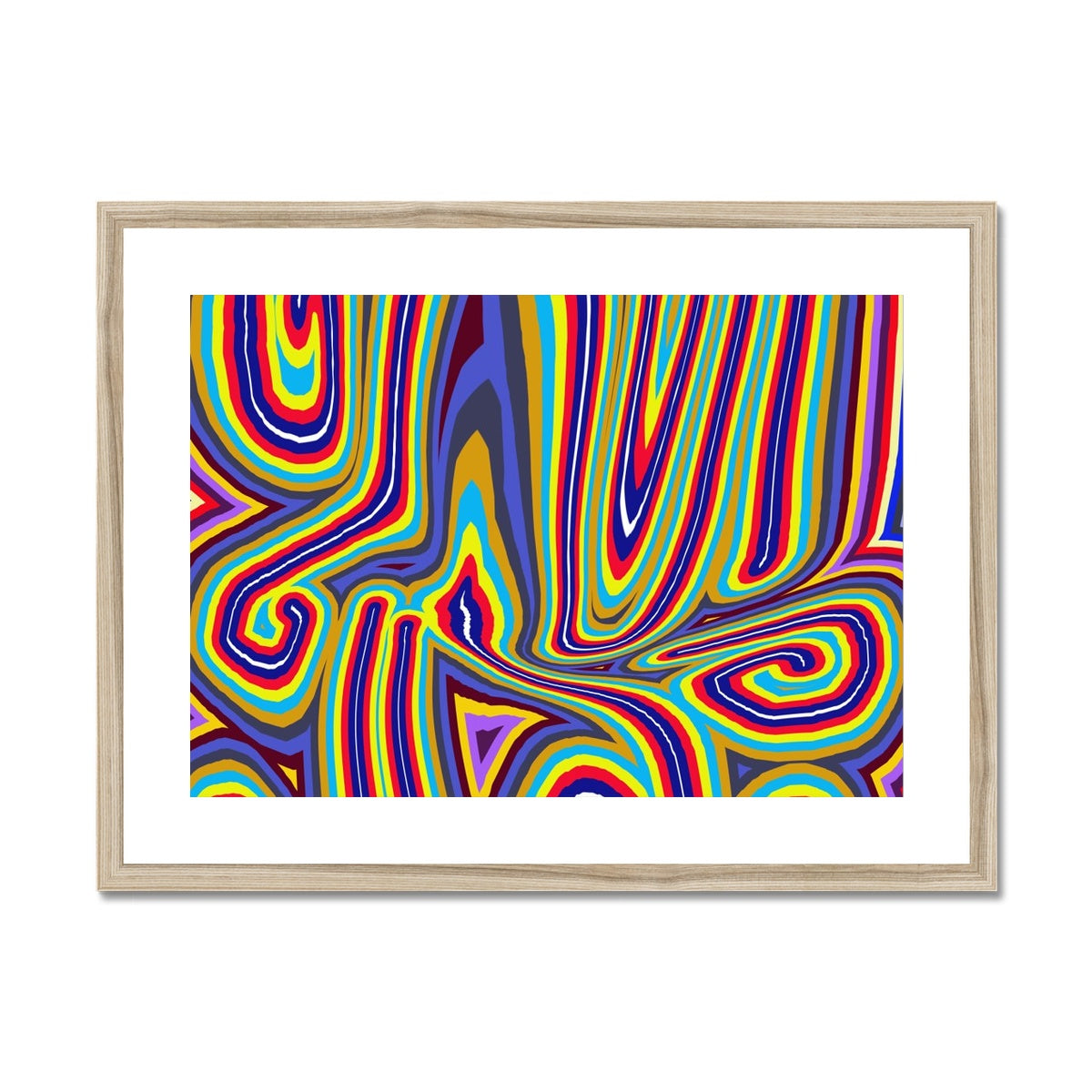 Curly Swirls Framed & Mounted Print