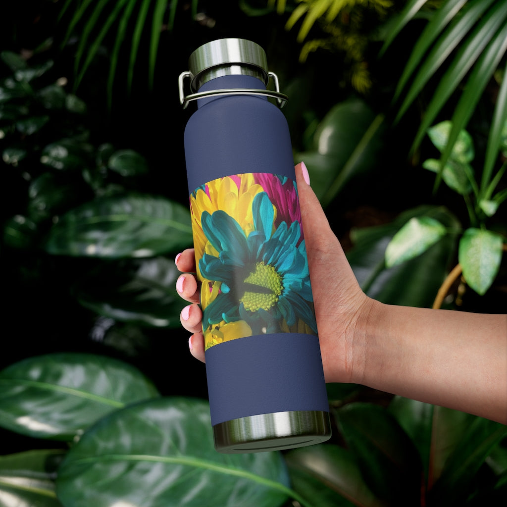 Raw Flowers 4 22oz Vacuum Insulated Bottle