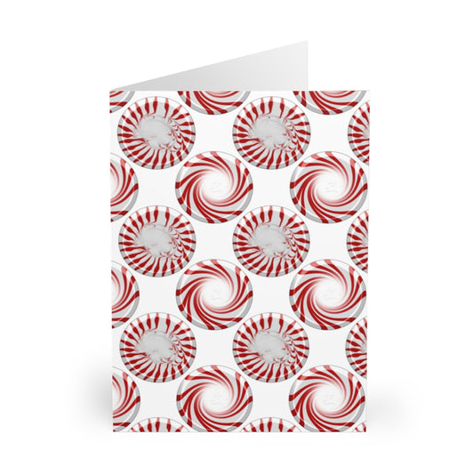Peppermint Candy Dots Greeting Cards (5 Pack)