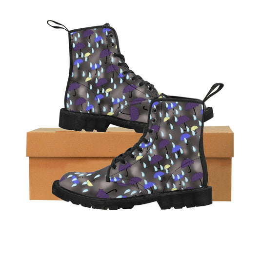 Rain and Umbrellas Women's Canvas Boots