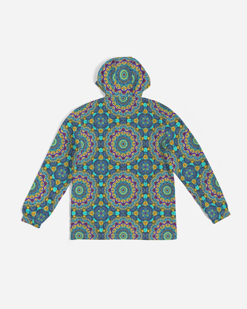 Blue Green Blur Kaleidoscope Men's Windbreaker