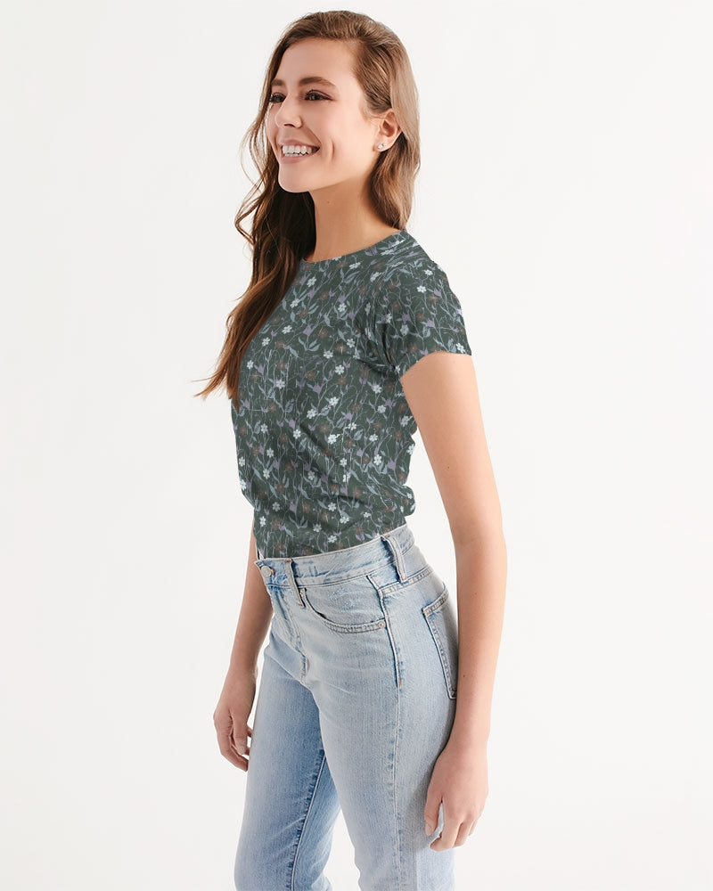 Violets On Gray Women's Tee