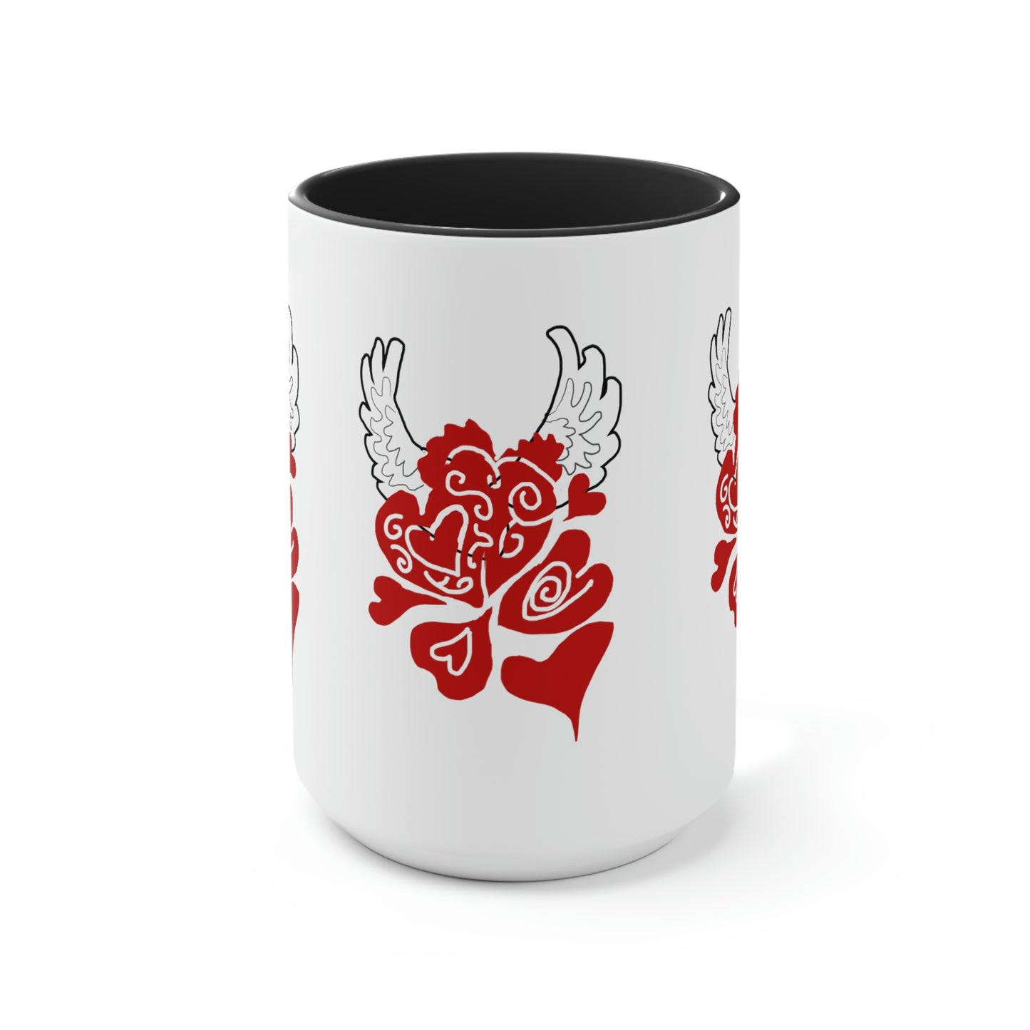 Hearts and Wings Accent Mug