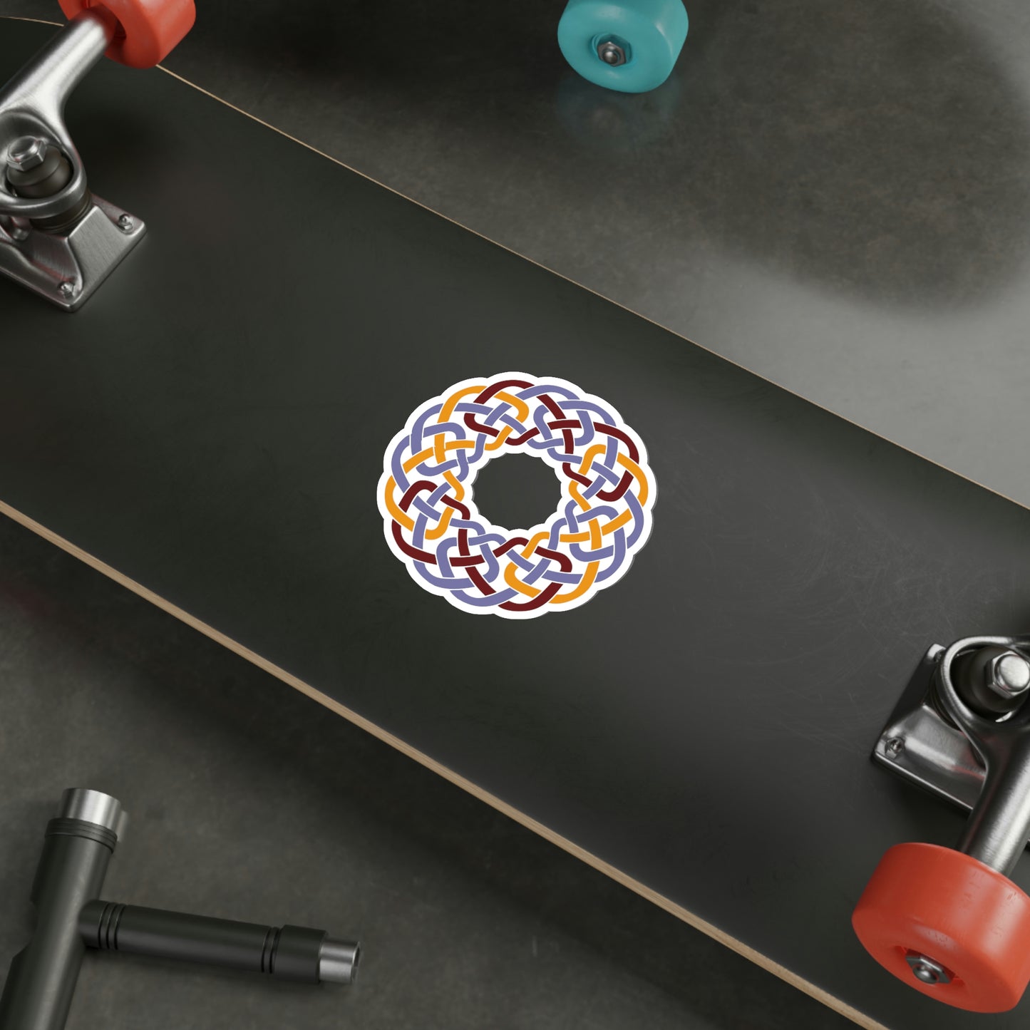 Red Yellow Blue Celtic Knot Die-Cut Stickers