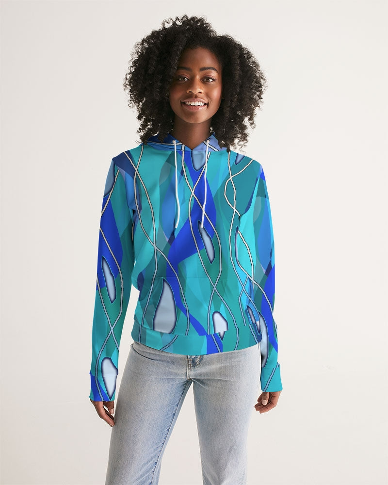 Wavy Blue Women's Hoodie