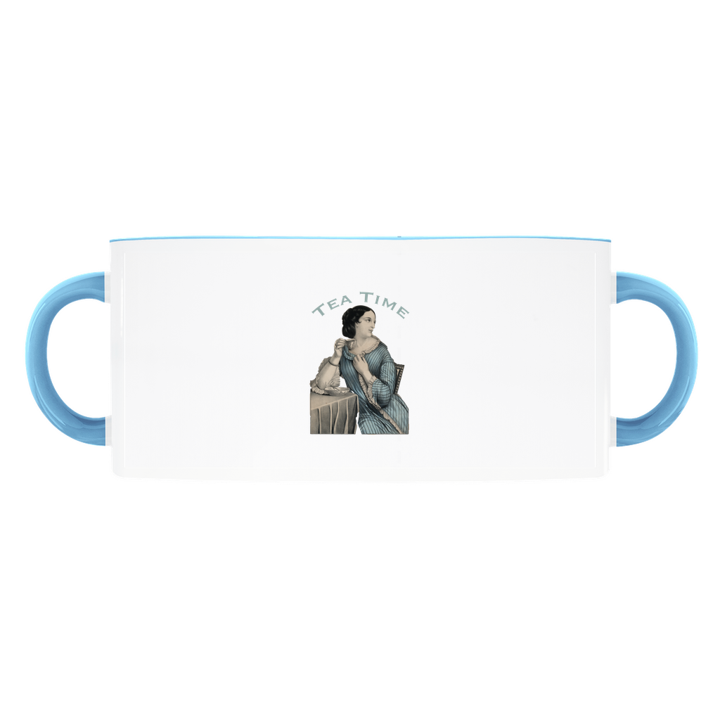 Tea Time Vintage Woman Accent Mugs