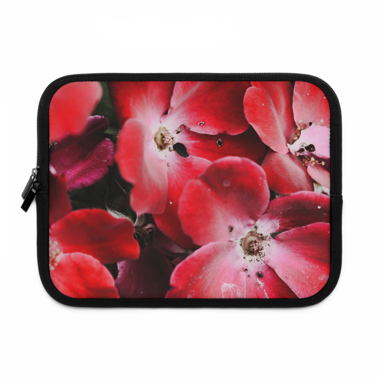 Bright Red Flowers Laptop Sleeve