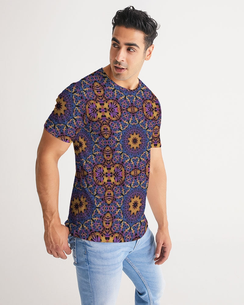 Blue Gold Celtic Kaleidoscope Men's Tee