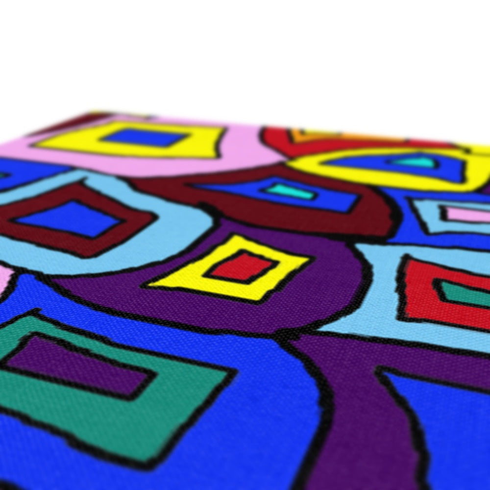 Wavy Square Pattern Canvas