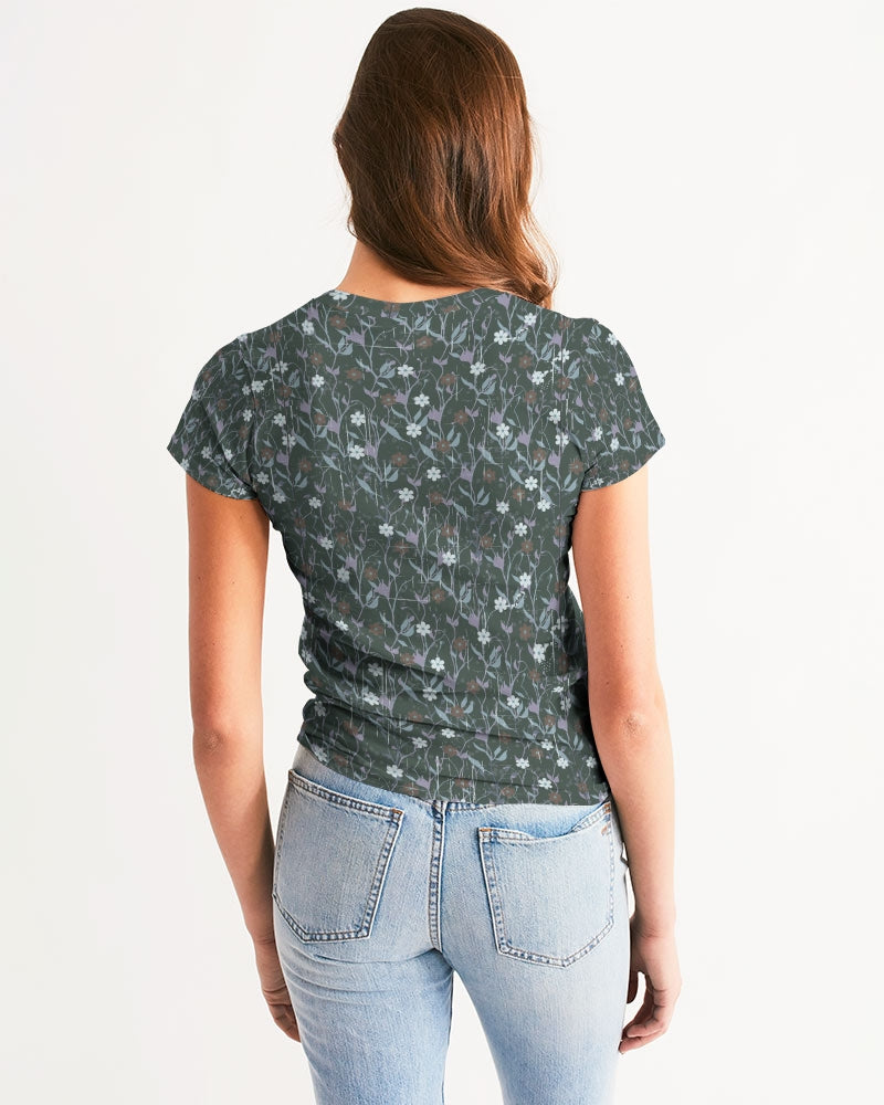 Violets On Gray Women's Tee