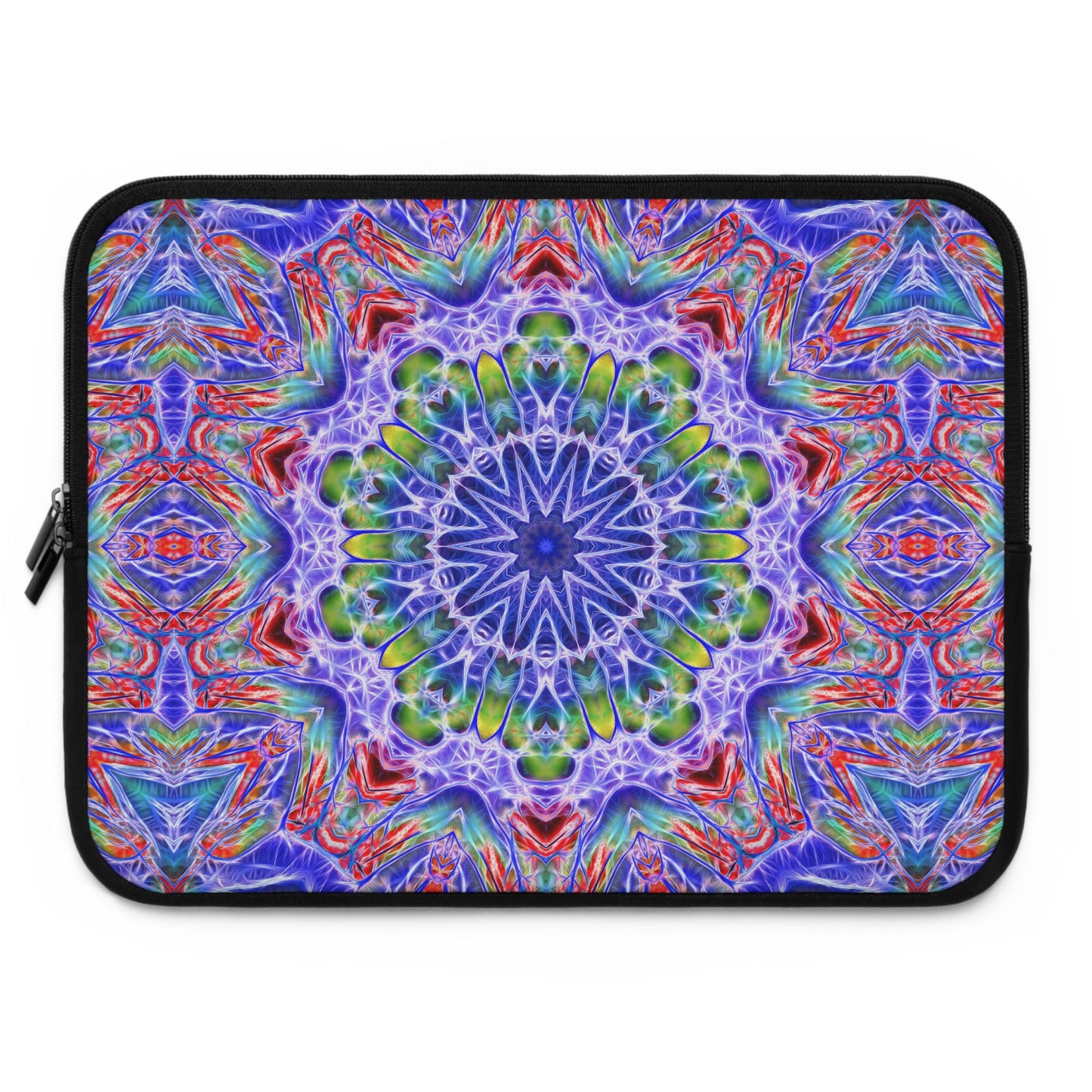 Blue Red Kaleidoscope Laptop Sleeve