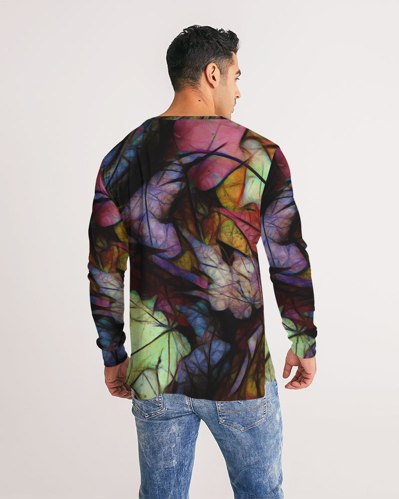 Fall Leaves Abstract Men's Long Sleeve Tee