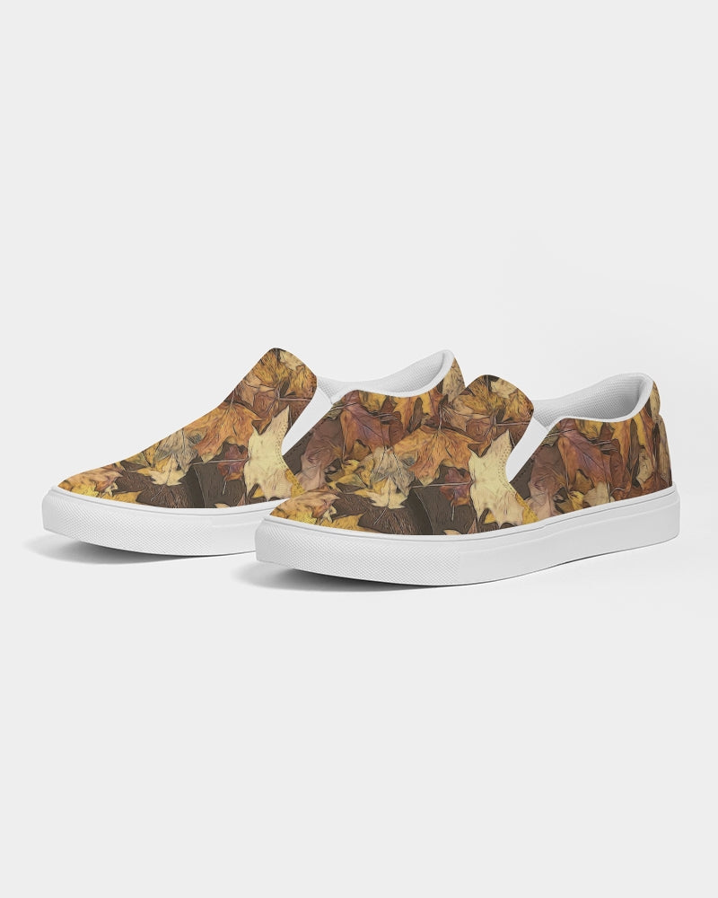 Late October Leaves Women's Slip-On Canvas Shoe