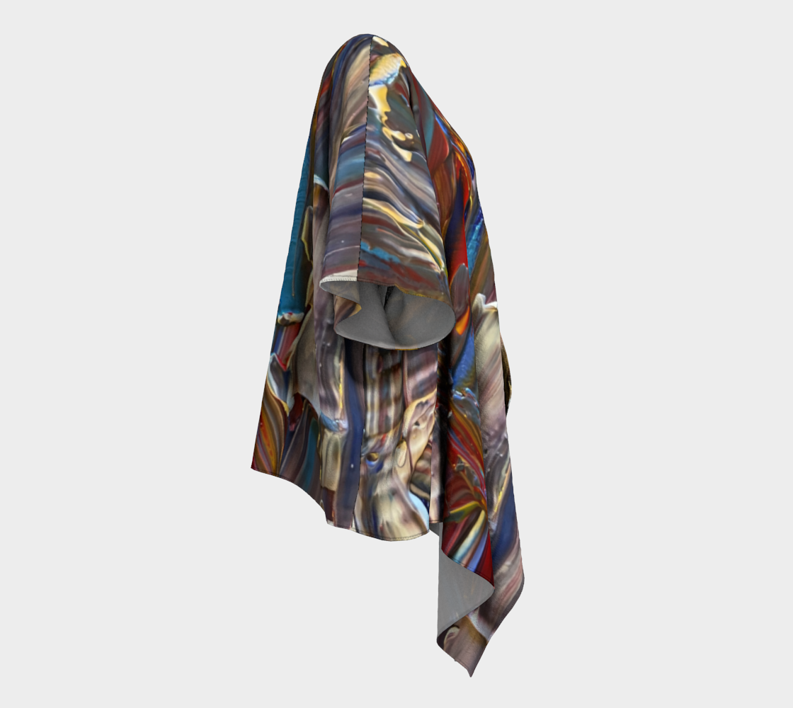 Wishing For Blue Draped Kimono