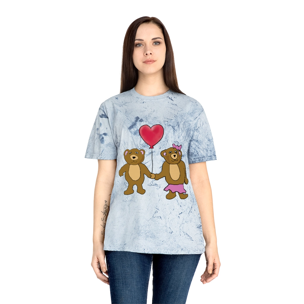 Teddy Bear Valentine Unisex Color Blast T-Shirt