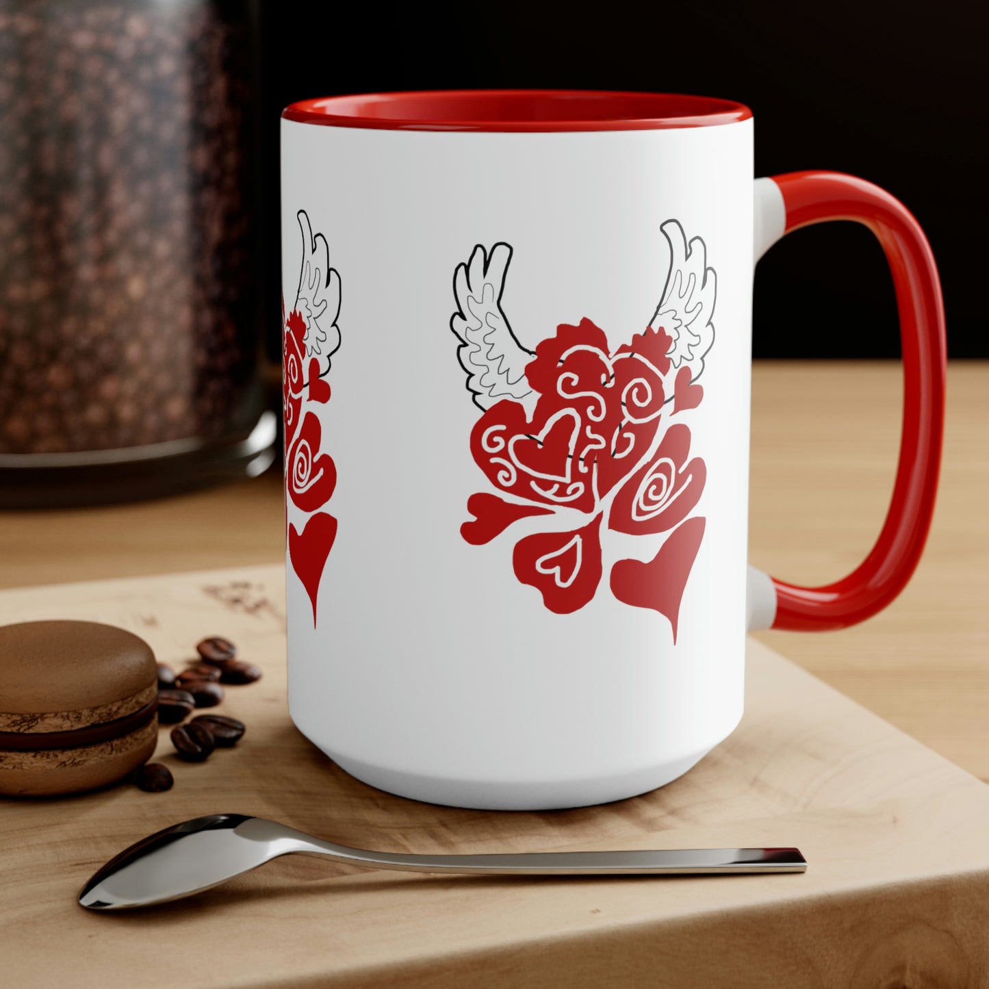 Hearts and Wings Accent Mug