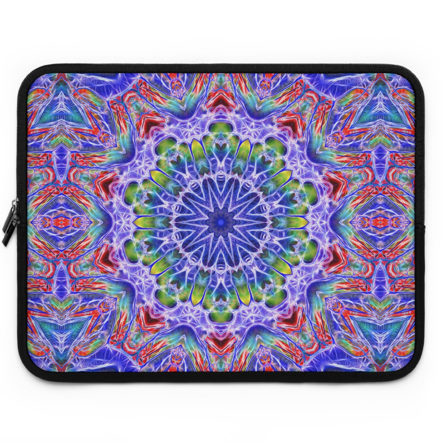 Blue Red Kaleidoscope Laptop Sleeve
