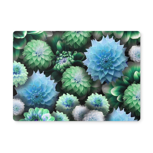 Blue Green Dahlias Placemat