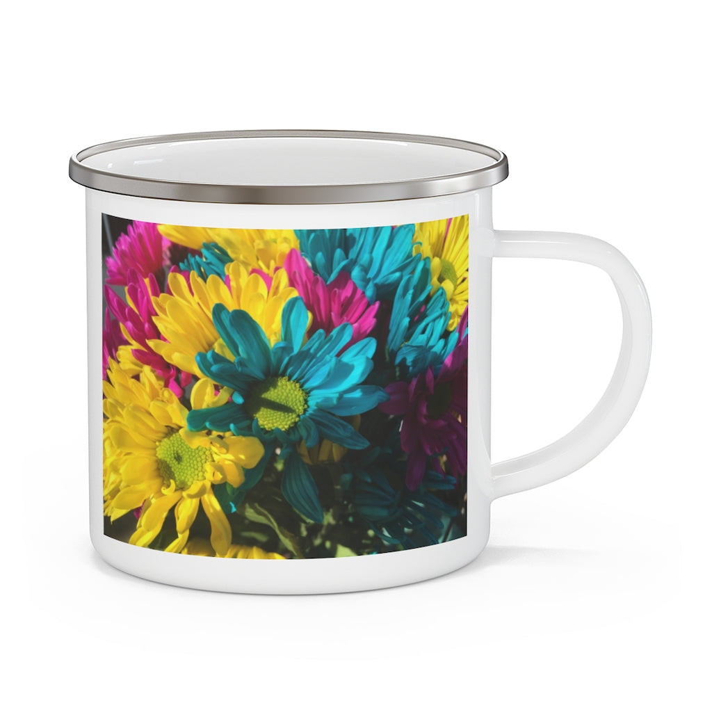 Raw Flowers 4 Enamel Camping Mug