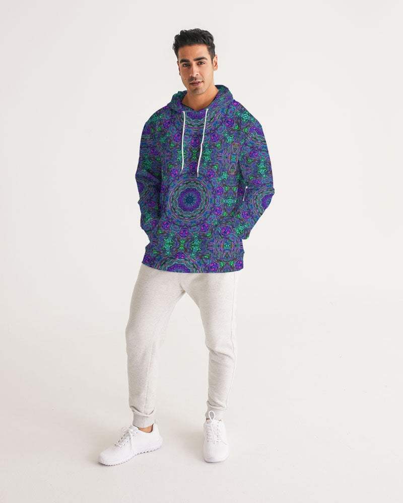 Blue Green Purple Kaleidoscope Men's Hoodie