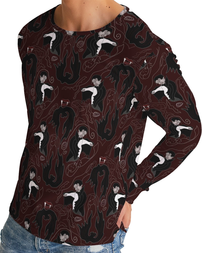 Vampire Pattern Men's Long Sleeve Tee