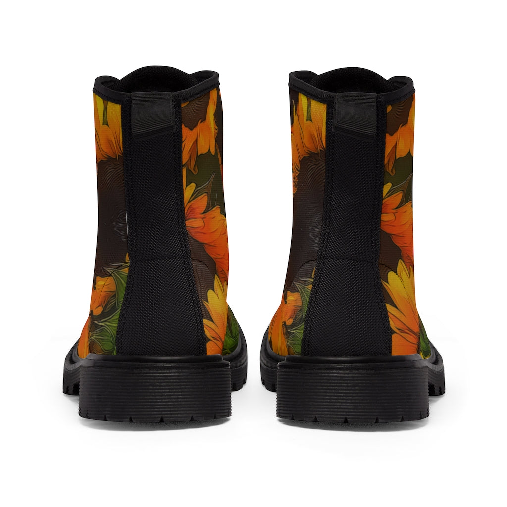 Sunflowers Women's Canvas Boots