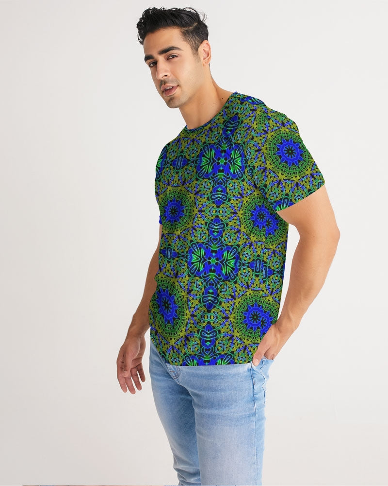 Blue Green Celtic Kaleidoscope Men's Tee