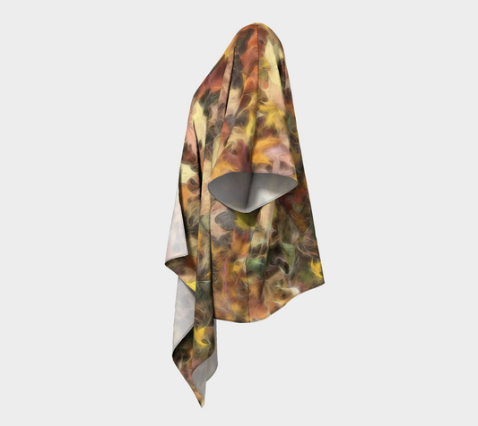 Light October Leaves Draped Kimono